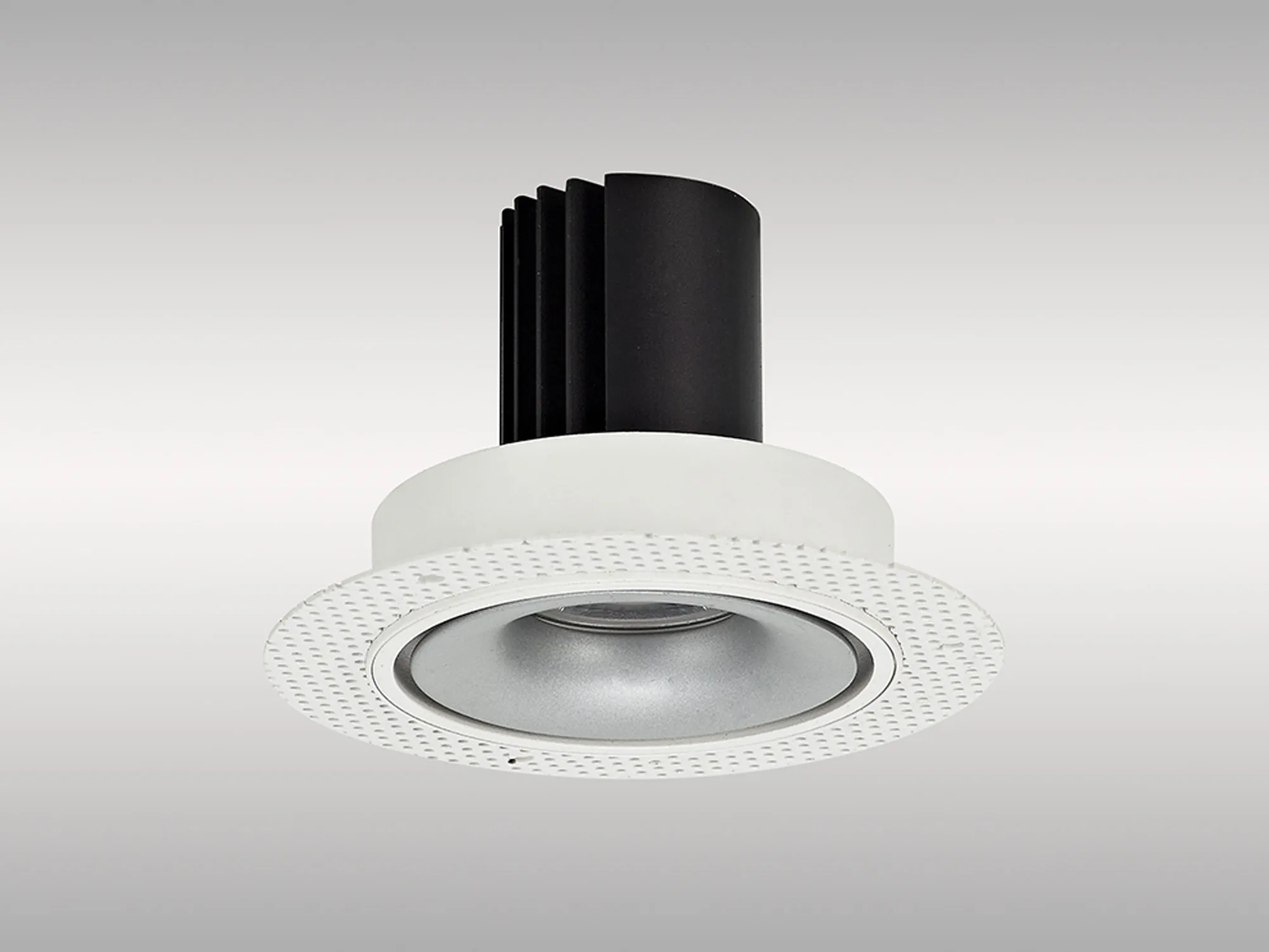 DM202191  Bolor T 12 Tridonic Powered 12W 2700K 1200lm 36° CRI>90 LED Engine White/Silver Trimless Fixed Recessed Spotlight, IP20